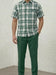 Dreams Lime Green/Off White Plaid 2 Piece Resort Set Reza 285-14