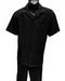 Dreams Men's Black Patterned Short Sleeve Resort Set Skipper 265-00