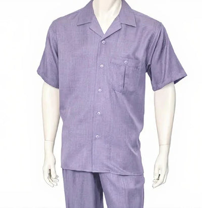 Dreams Mens Lavender Short Sleeve Walking Suit Daytona 256-29