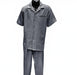 Dreams Mens Steel Gray Patterned Short Sleeve Walking Suit Skipper 265-35