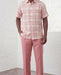 Dreams Pink/Off White Plaid 2 Piece Resort Set Reza 285-09