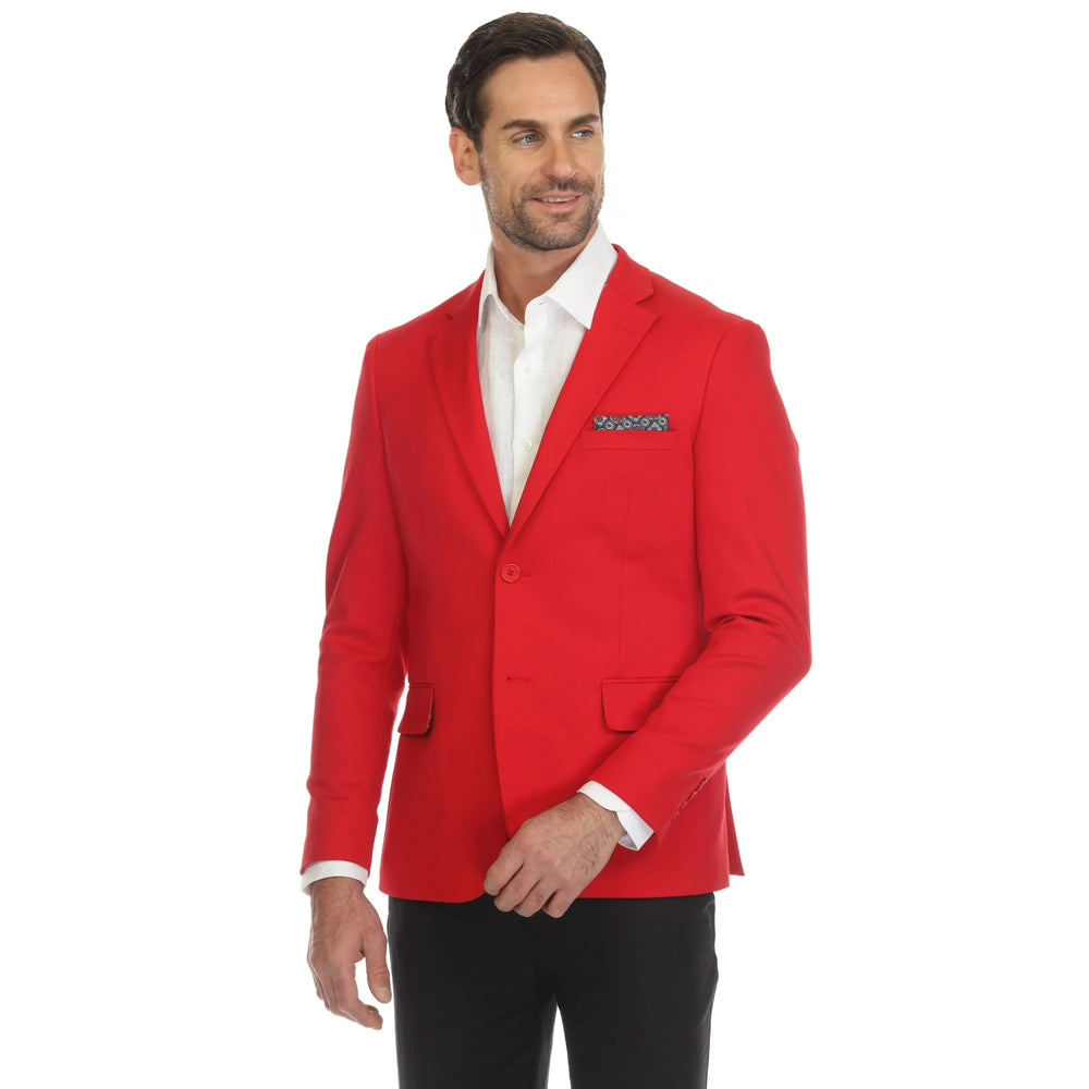 Red Mens Winter Blazer - Cashmere and Winter Fabric Dress Jacket $99UP