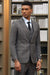 Dark Green Windowpane Hybrid Fit Suit by Stacy Adams - Wedding - Prom