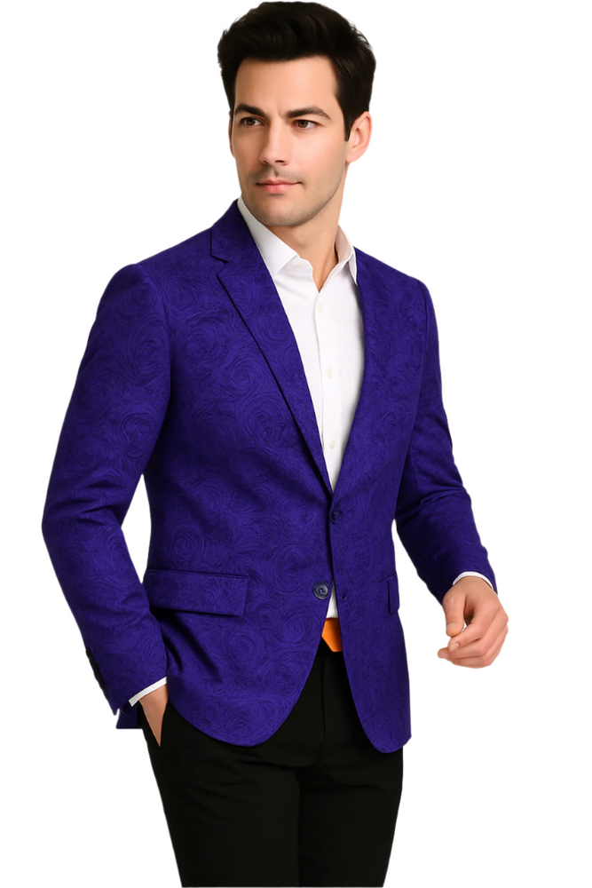 Big and Tall Tuxedo Fashionable Paisley Tuxedo Sparkling Pattern Blazer Available In Big and Tall Sizes