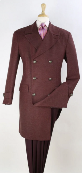 Veno Giovanni Men's Outlet 3/4 Length Top Coat Notch Lapel
