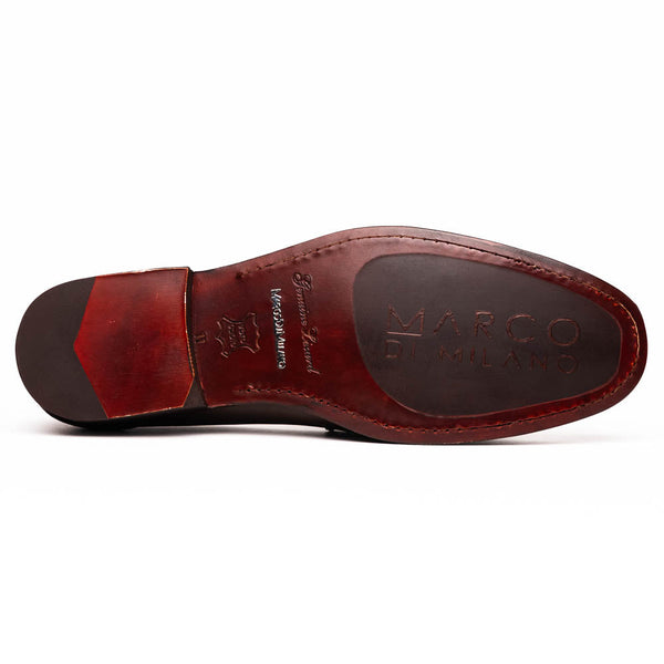 Marco Di Milano Enzo Lizard Bit Loafers Brown