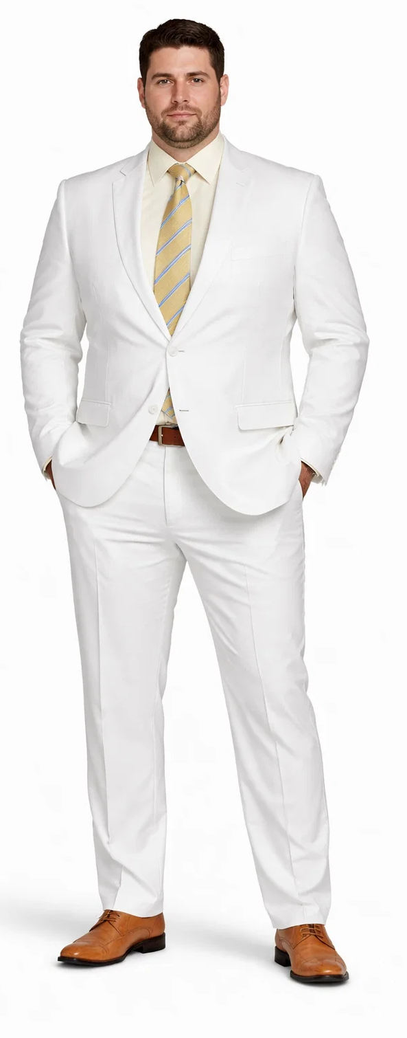 Enzo White, Khaki or Blue Linen Suits/ Free Shipping