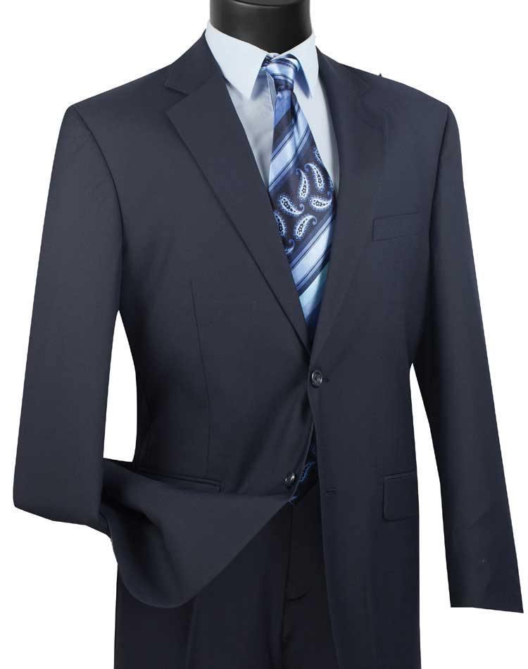 Executive 2 Piece Regular Fit Suit Color Navy — Menssuitsatlanta