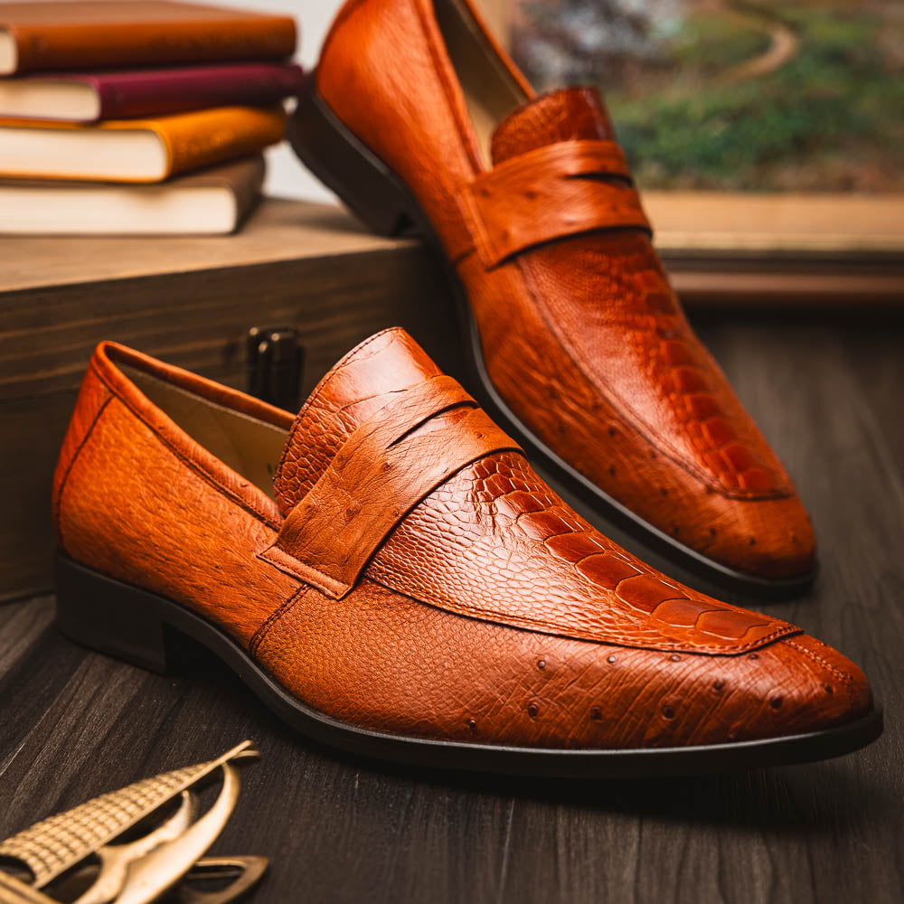Marco_Di_Milano Fangio Cognac Leather Luxury Shoe