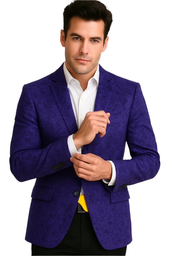 Big and Tall Tuxedo Fashionable Paisley Tuxedo Sparkling Pattern Blazer Available In Big and Tall Sizes