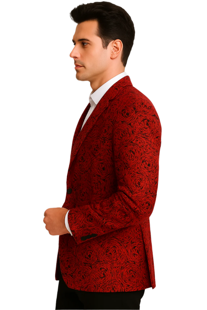 Big and Tall Tuxedo Fashionable Paisley Tuxedo Sparkling Pattern Blazer Available In Big and Tall Sizes
