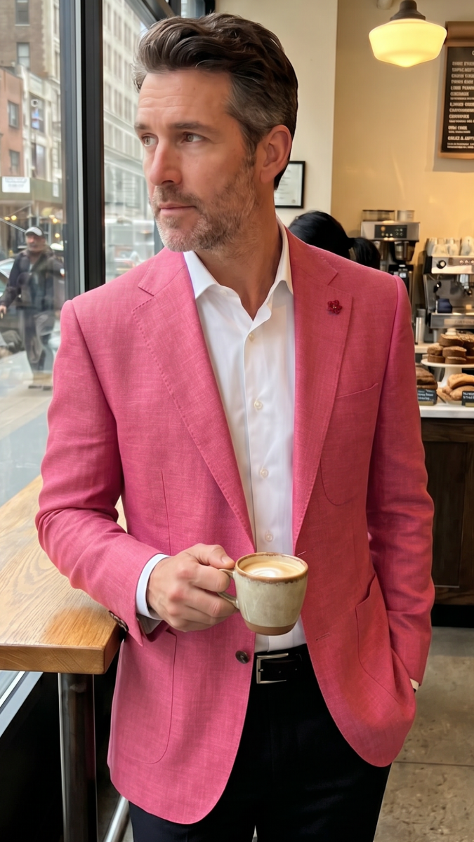 Fuchsia Blazer Mens Sports Coat