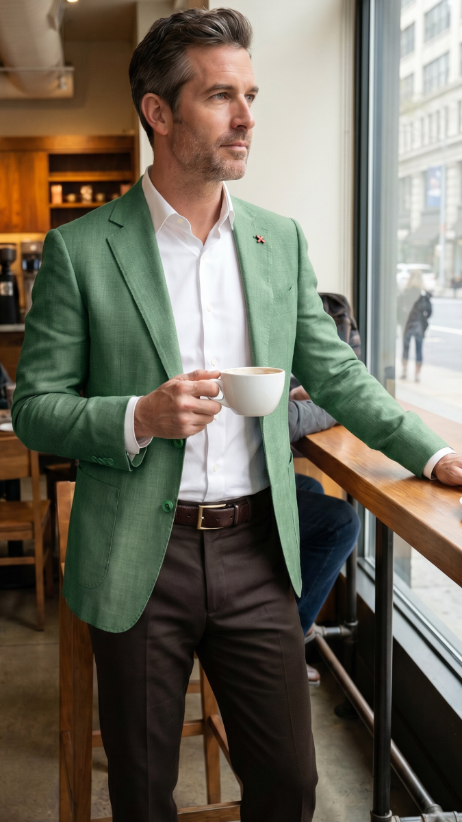 Hunter Green Blazer Mens Sports Coat