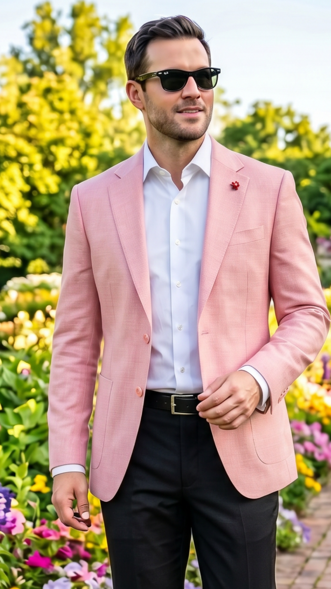 Pink Blazer Mens Sports Coat