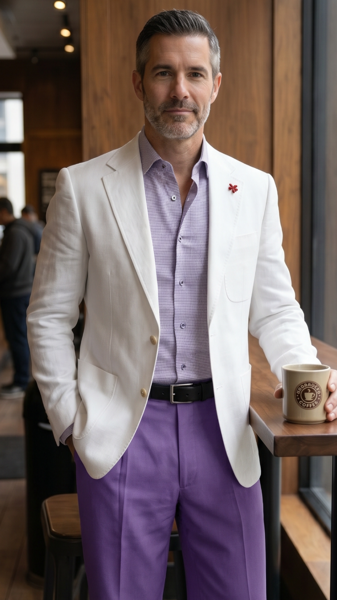 White Blazer Mens Sports Coat