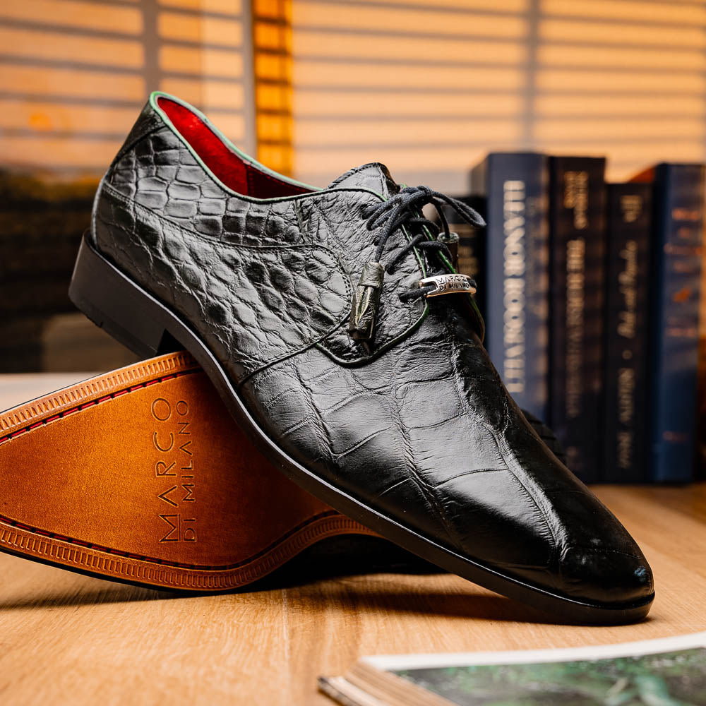 Marco_Di_Milano Fitipaldi Olive Leather Shoe