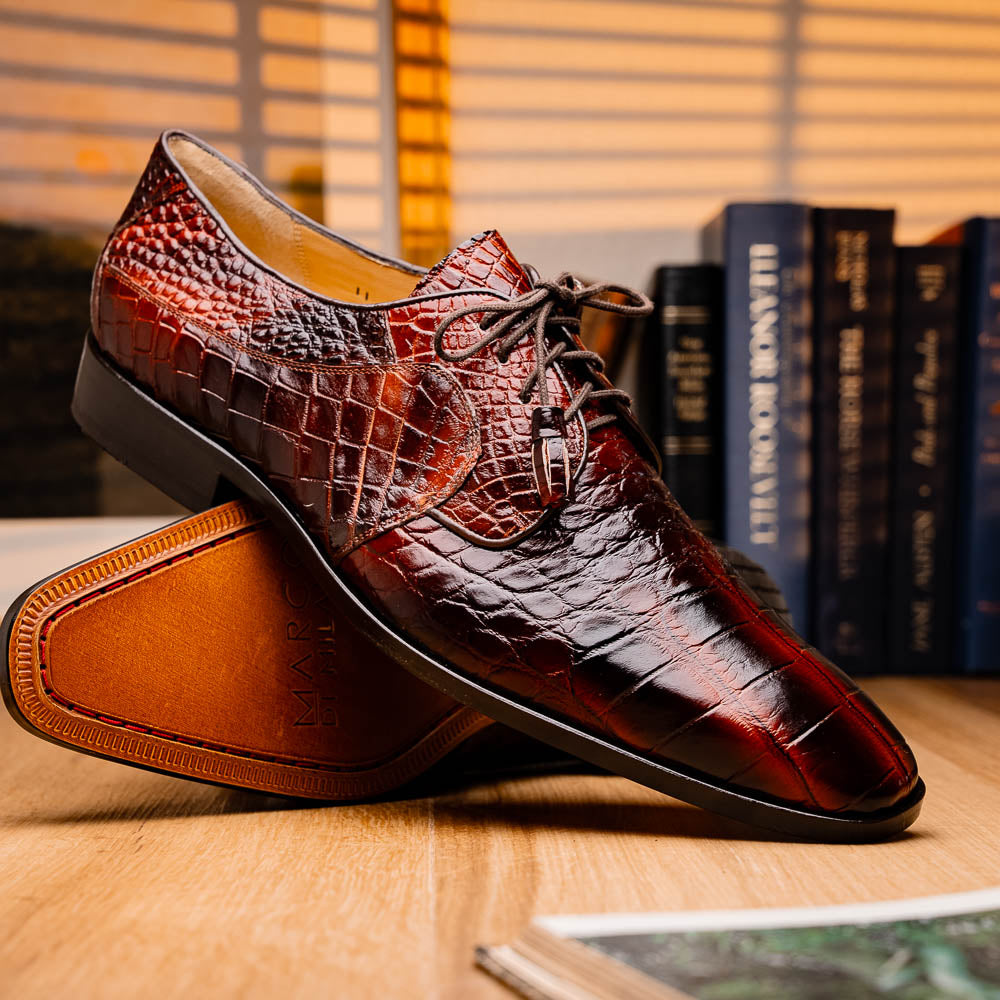 Marco Di Milano Fitipaldi: Rustic Cognac Leather Shoe