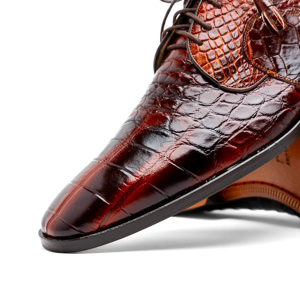 Marco Di Milano Fitipaldi: Rustic Cognac Leather Shoe