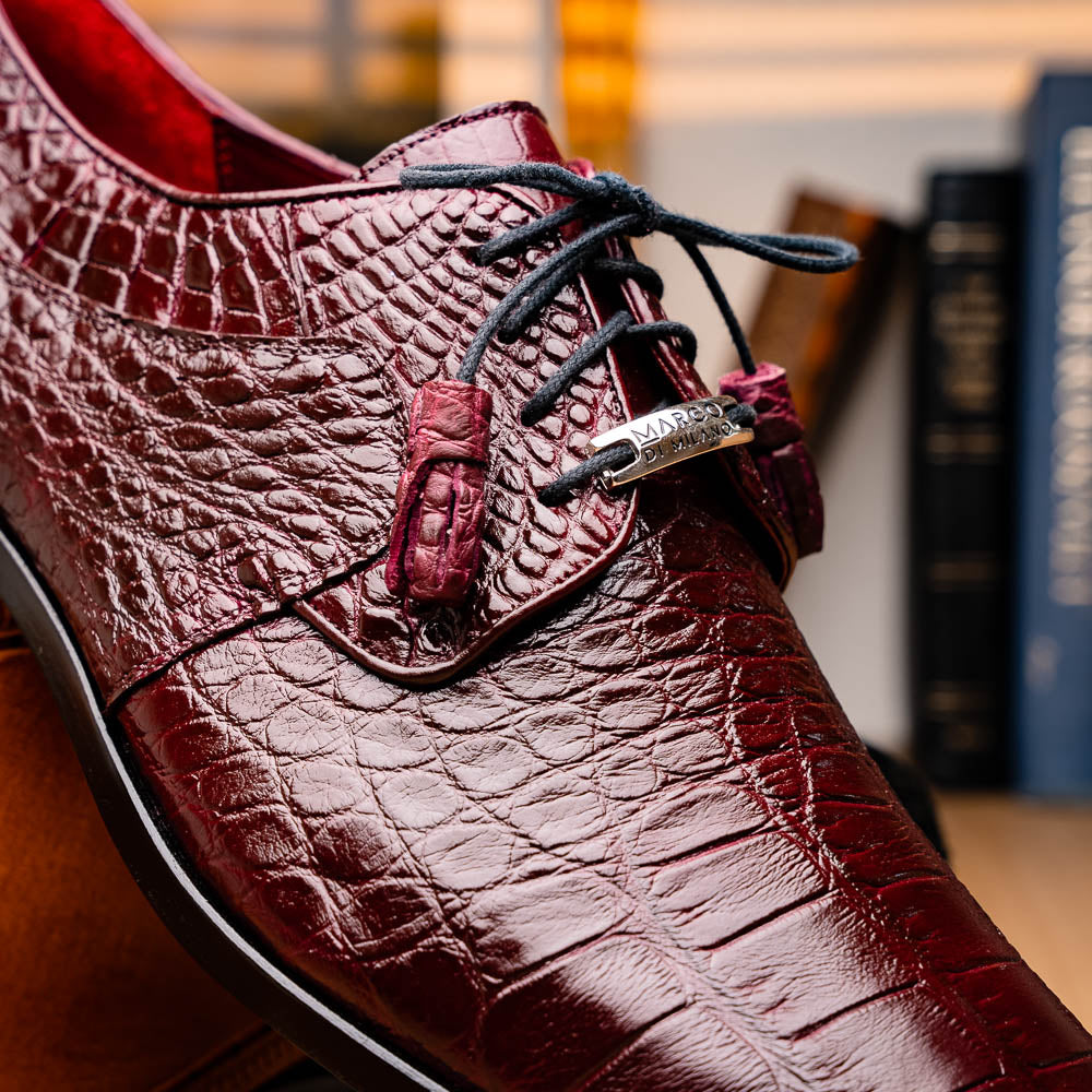 Marco Di Milano Fitipaldi Wine Leather Dress Shoe