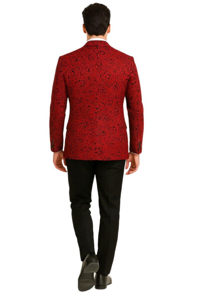 Big and Tall Tuxedo Fashionable Paisley Tuxedo Sparkling Pattern Blazer Available In Big and Tall Sizes