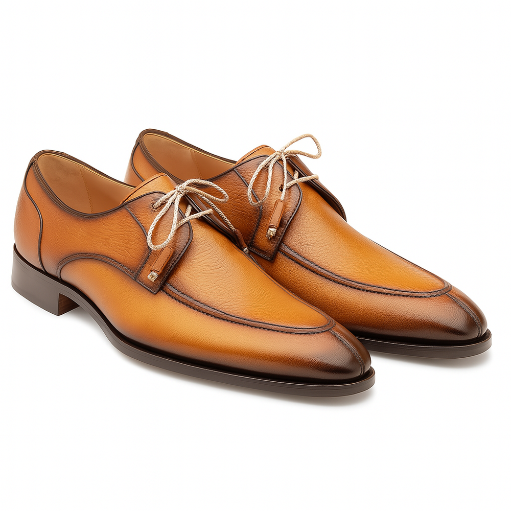 Fratello Split-Toe Deer Cognac Men’s Lace up By Mezlan Made In Spain Brand