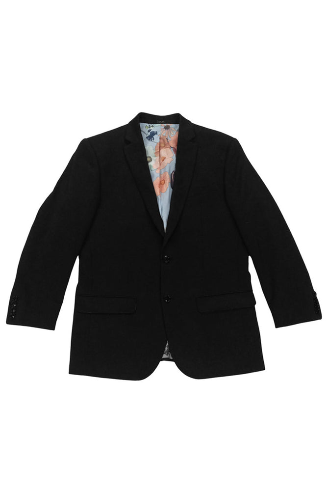Men's Slim Fit Stretch Travel Blazer in Black