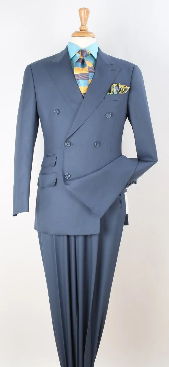 Apollo King Men's 3 Piece 100% Wool Suit Designer Fashion