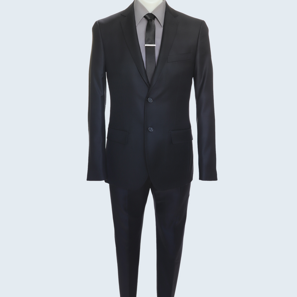 Galante Uomo Made in Italy Wool Black Suit
