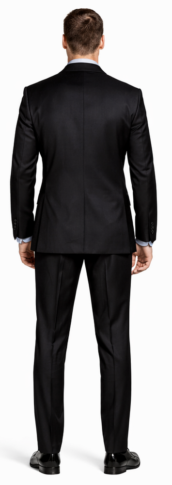 Giorgio Fiorelli Black and French Blue Two-Button Suit