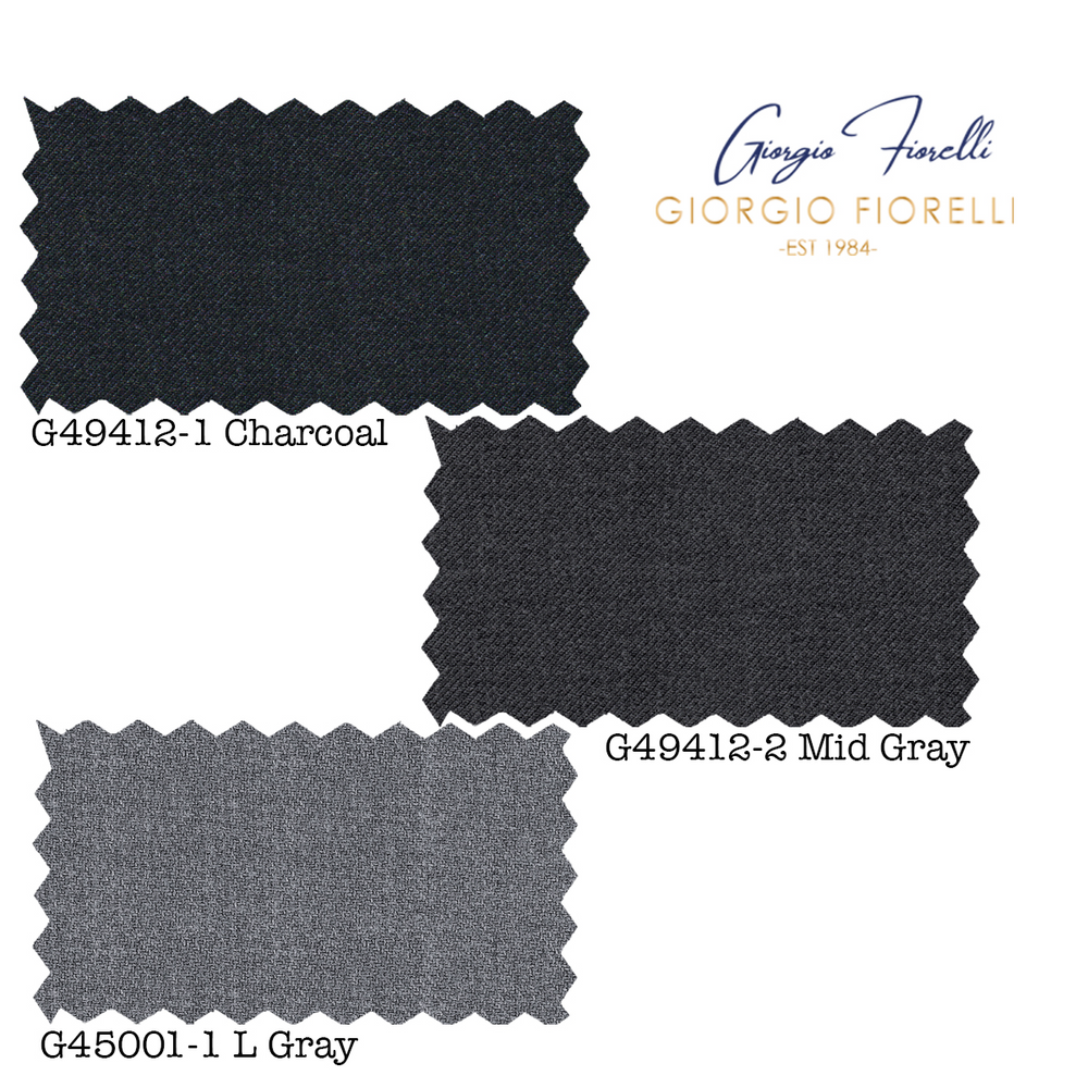 Giorgio Fiorelli Charcoal, Gray, and Light Gray Two-Button Suit