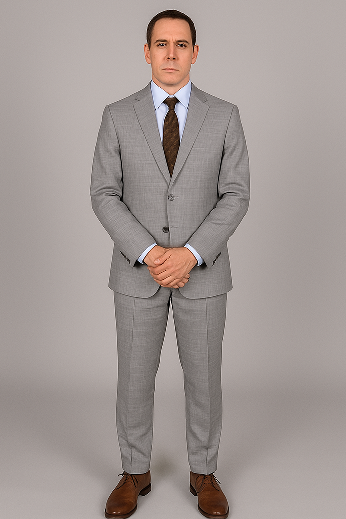 Giorgio Fiorelli Suit Men's Two Buttons Plaid Authentic Giorgio Fiorelli Brand suits Flat Front Pants