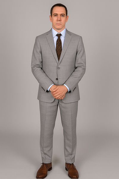 Giorgio Fiorelli Suit Men's Two Buttons Plaid Authentic Giorgio Fiorelli Brand suits Flat Front Pants