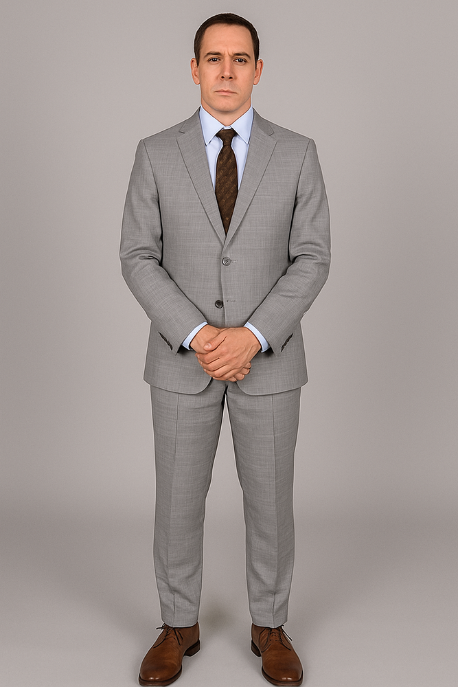 Giorgio Fiorelli Suit Men's Two Buttons Plaid Authentic Giorgio Fiorelli Brand suits Flat Front Pants