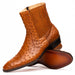 Marco Di Milano Giorgio Ostrich Quill Dress Boots Brandy
