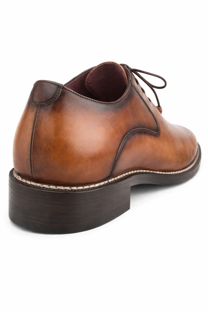 Mezlan Shoes Made in Spain - Mezlan Gavino Cognac Calfskin Leather Oxford