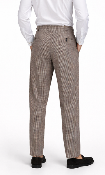 Houndstooth Wide Leg Pants Wide leg Pants Plus Matching Double Breasted Vest 100% Wool - Black and White Checker