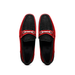 Marco Di Milano Hugo Sueded Ostrich Leg Bit Loafers Black-Red