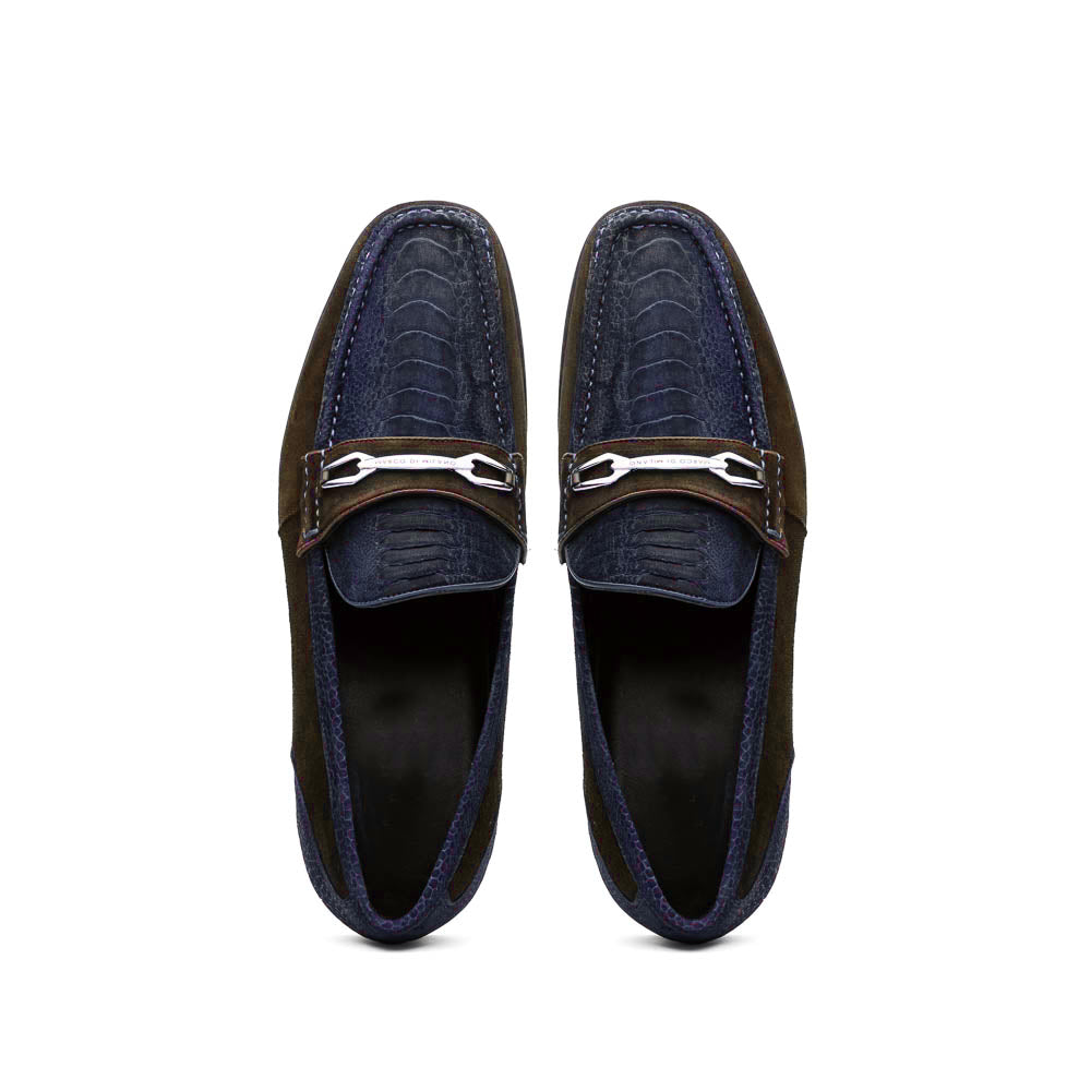 Marco_Di_Milano Hugo: Navy & Brown Leather Dress Shoe