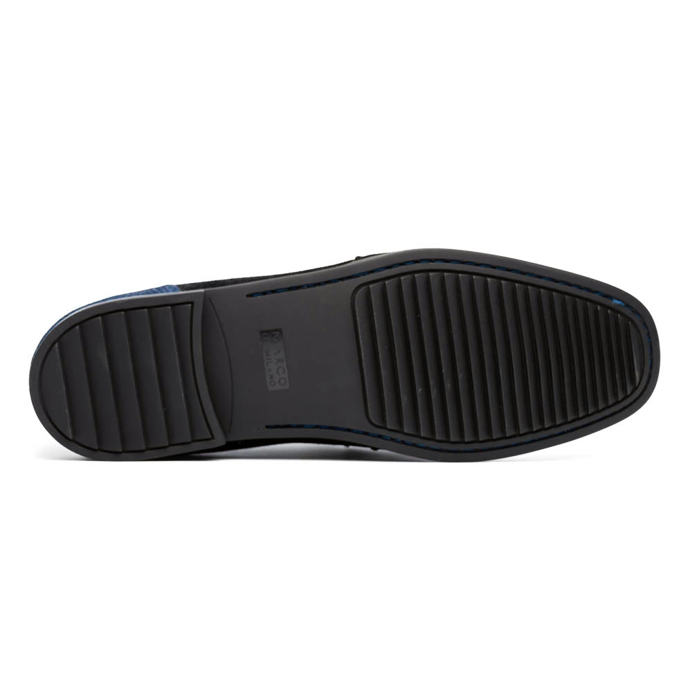 Marco_Di_Milano Hugo: Navy & Brown Leather Dress Shoe