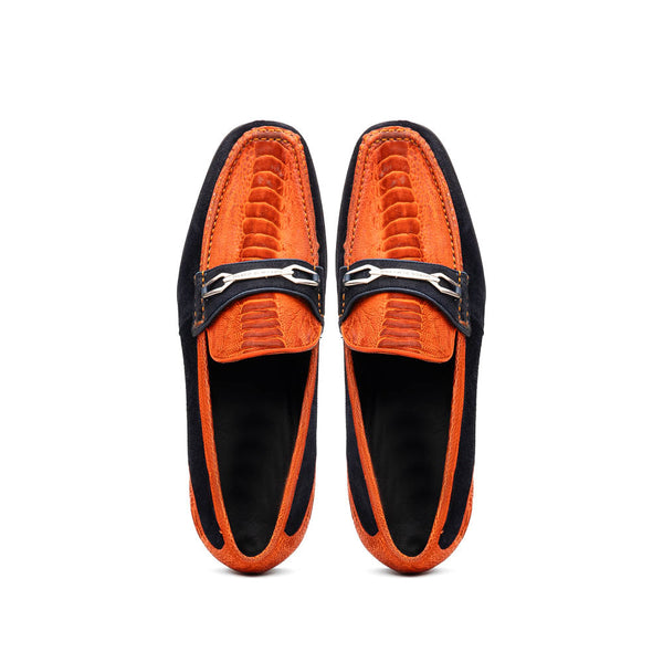 Marco Di Milano Hugo Orange Navy Leather Dress Shoe