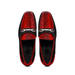 Marco Di Milano Hugo Sueded Ostrich Leg Bit Loafers Red/Black