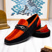 Marco Di Milano Hugo - Orange & Black Leather Dress Shoe