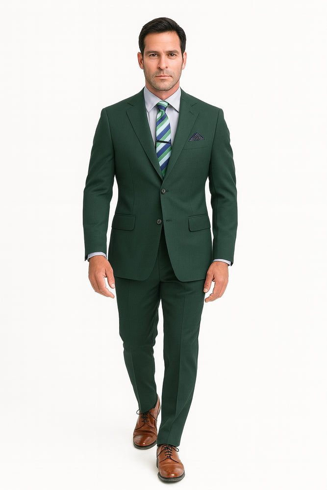 Hunter Green Regular Fit Two Piece Suit