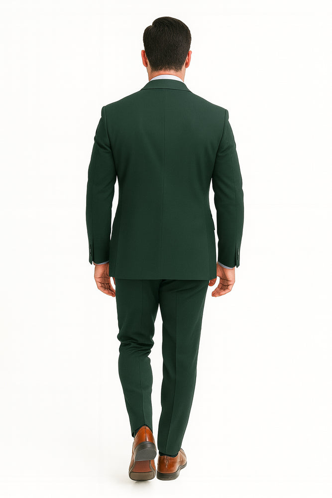Hunter Green Regular Fit Two Piece Suit