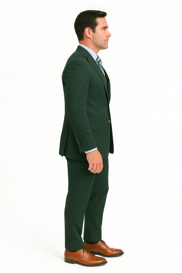 Hunter Green Regular Fit Two Piece Suit
