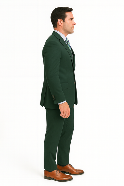 Hunter Green Regular Fit Two Piece Suit