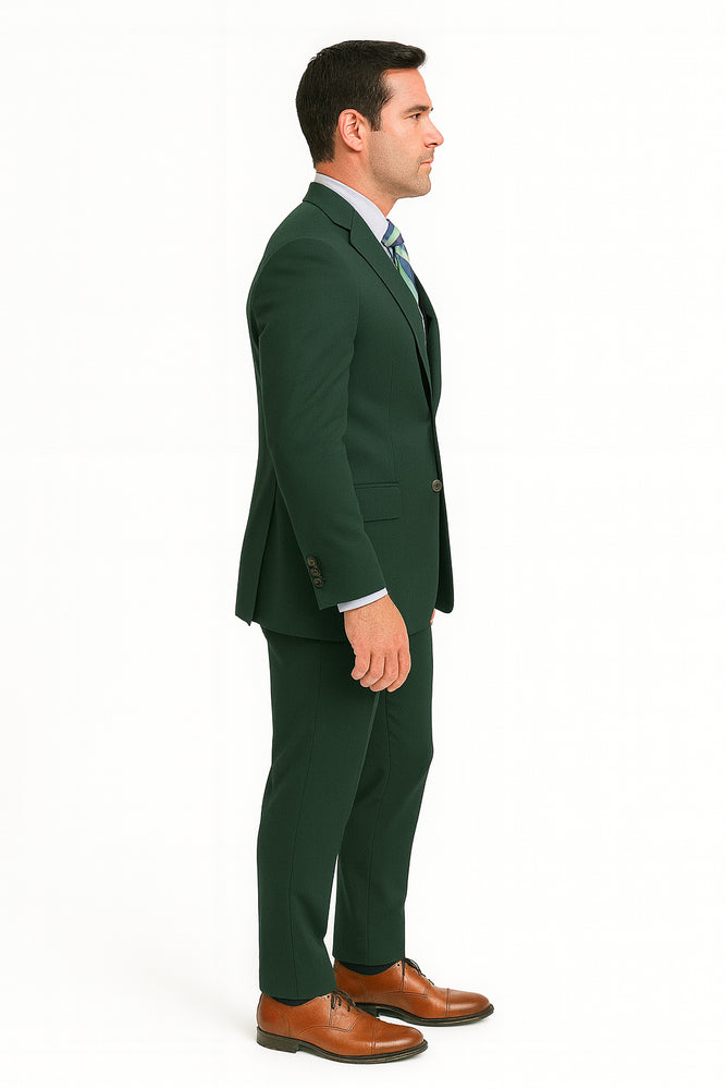 Hunter Green Regular Fit Two Piece Suit