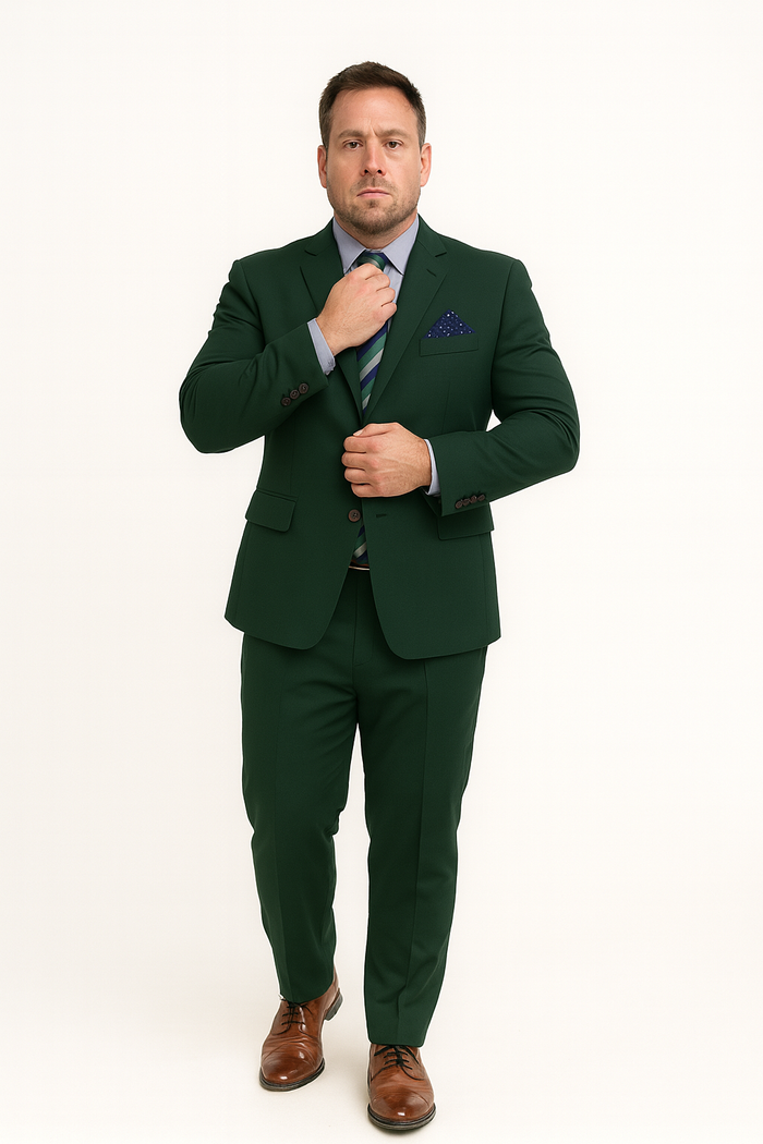 Hunter Green Regular Fit Two Piece Suit