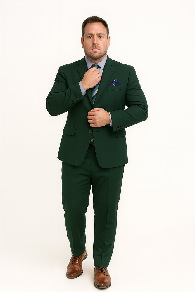 Hunter Green Regular Fit Two Piece Suit