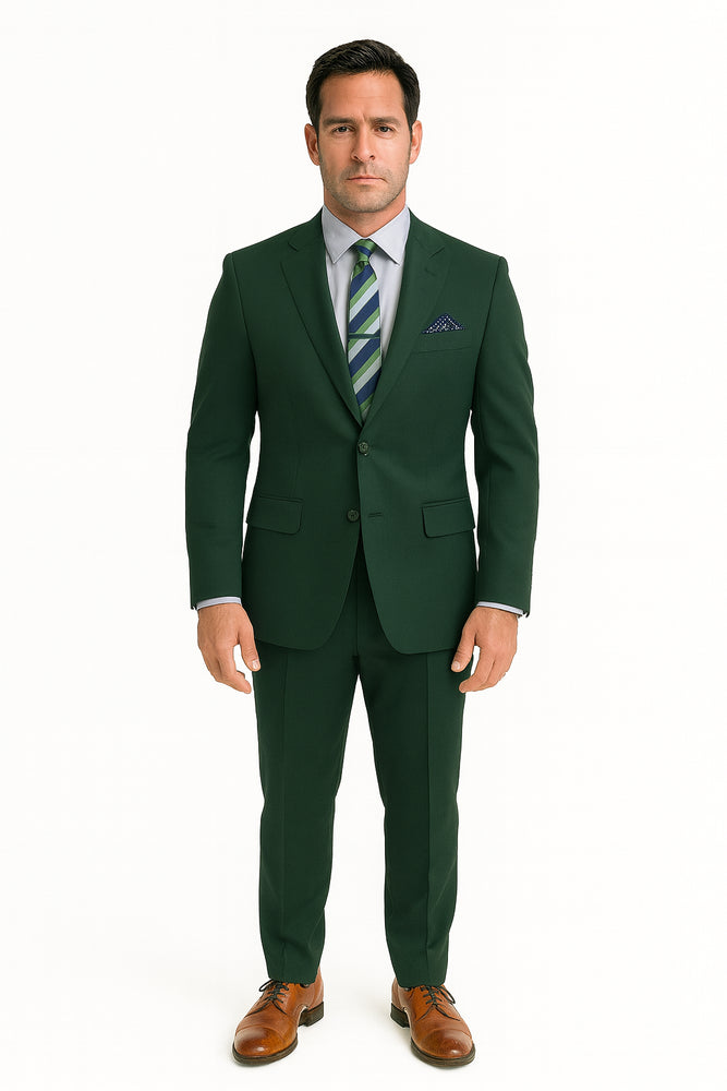 Hunter Green Regular Fit Two Piece Suit